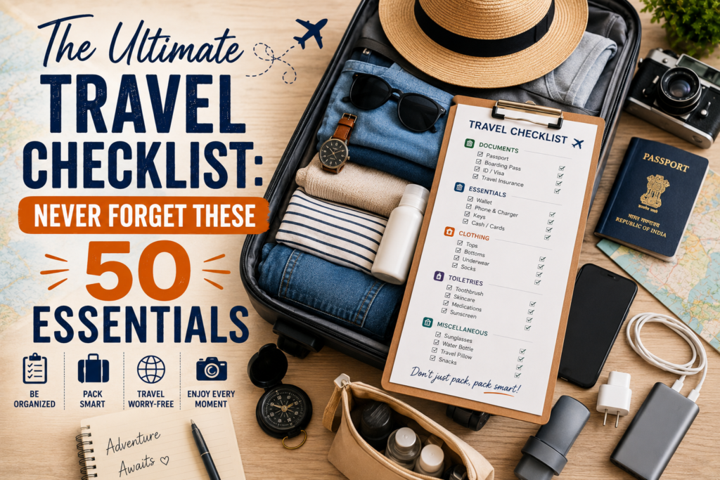 The Ultimate Travel Checklist: Never Forget These 50 Essentials Never Forget 1024x683